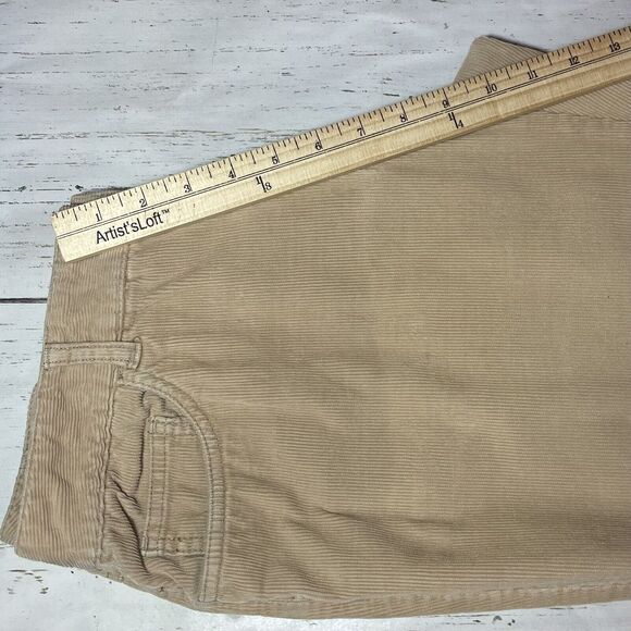 Talbots Corduroy Pants Womens 8 Tan Mid Rise Stretch Pockets Cotton - Picture 6 of 12